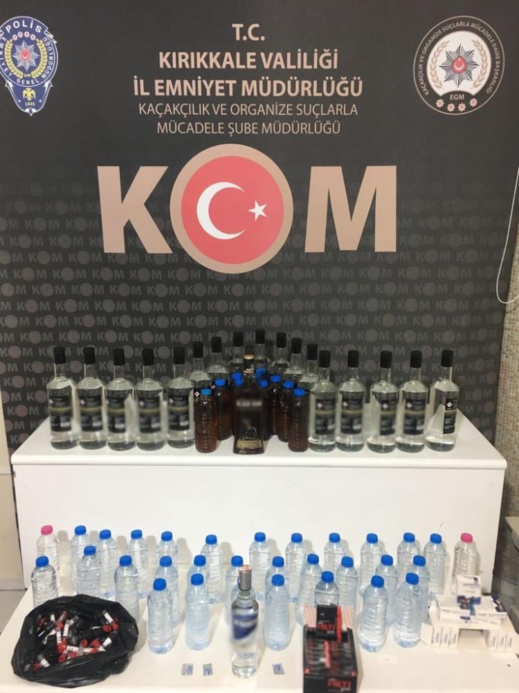 Kırıkkale'de kaçak içki ele geçirildi 